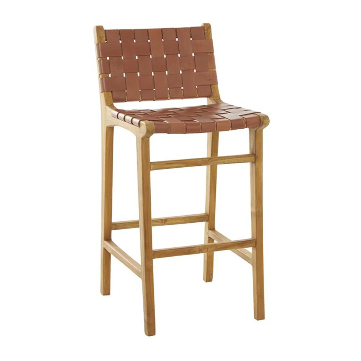 London 29-Inch Handmade Genuine Leather Bar Stool