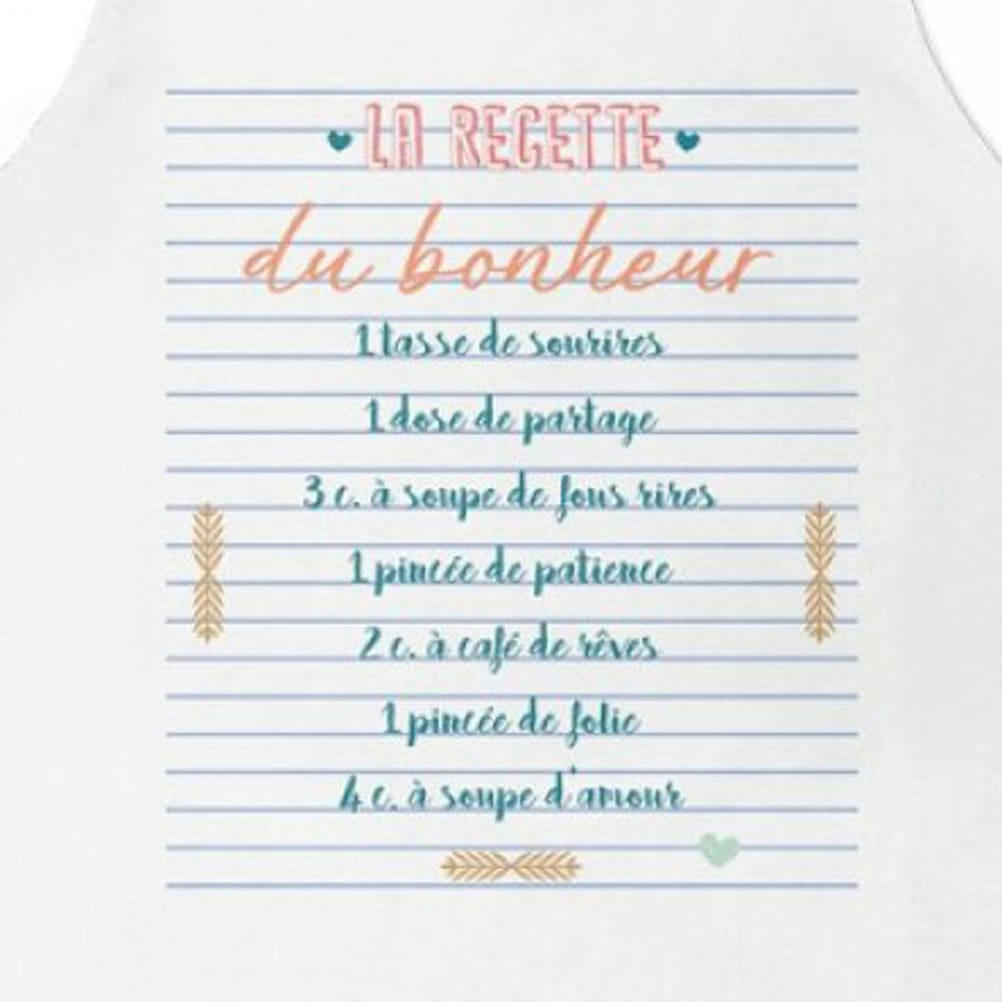 RECETTE BONHEUR - Tablier adulte à nouer en coton