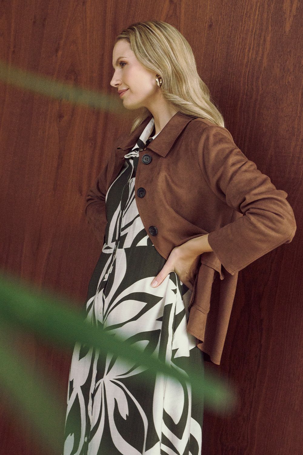 Izabel London Abstract Floral Maxi Shirt Dress