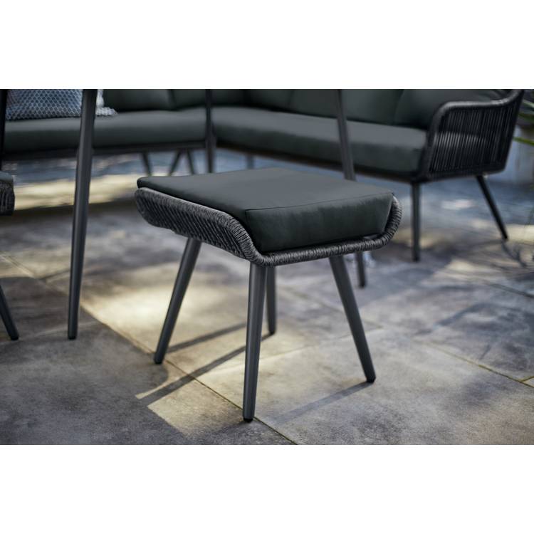 Habitat Malta 6 Seater Garden Corner Sofa Set- Black