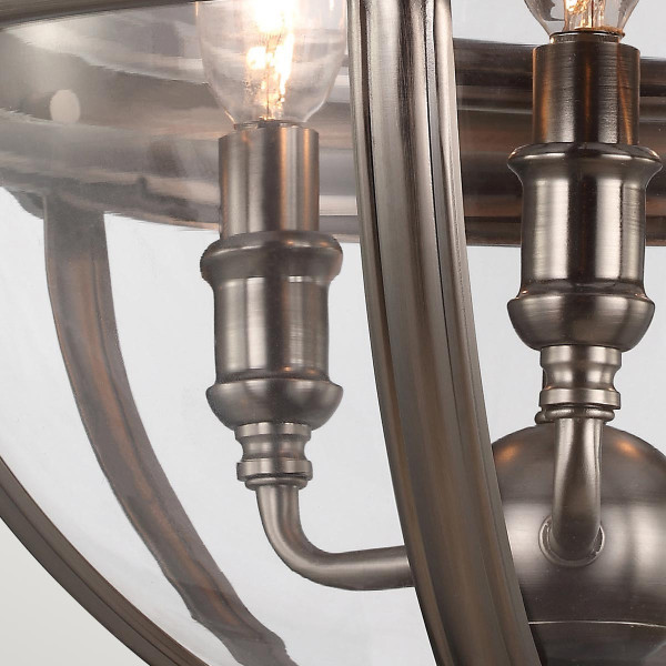 Lampa wisząca antyczny nikiel Adams 3xE14x60W wym: 223,5x37,1x37,1 cm Feiss
