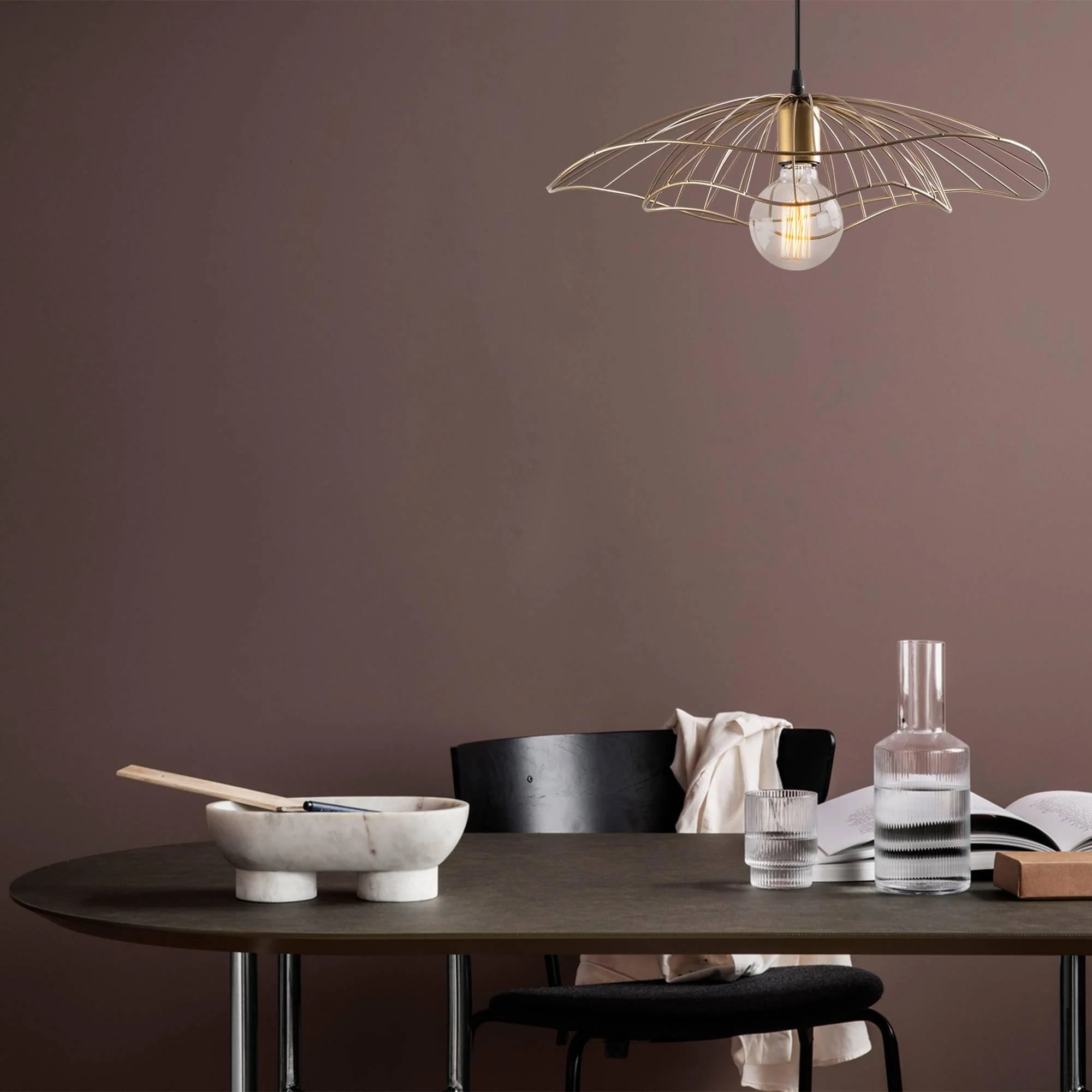 Design hanglamp eettafel goud Fien