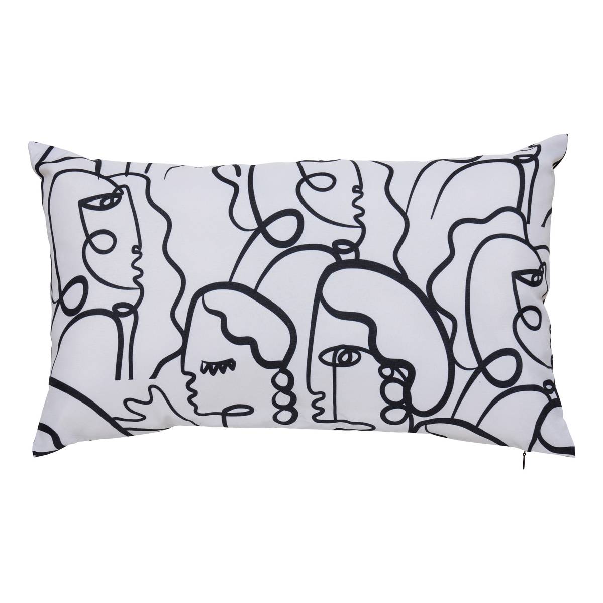 "Nolan" Outdoor Cushion Cover 50 x 30 cm, Polyester, Black