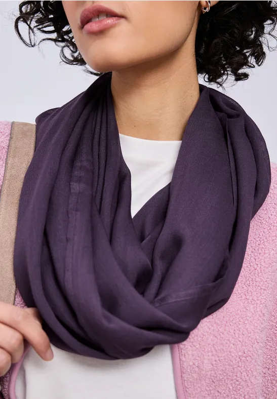 Loop-Schal in Unifarbe aus Viskose