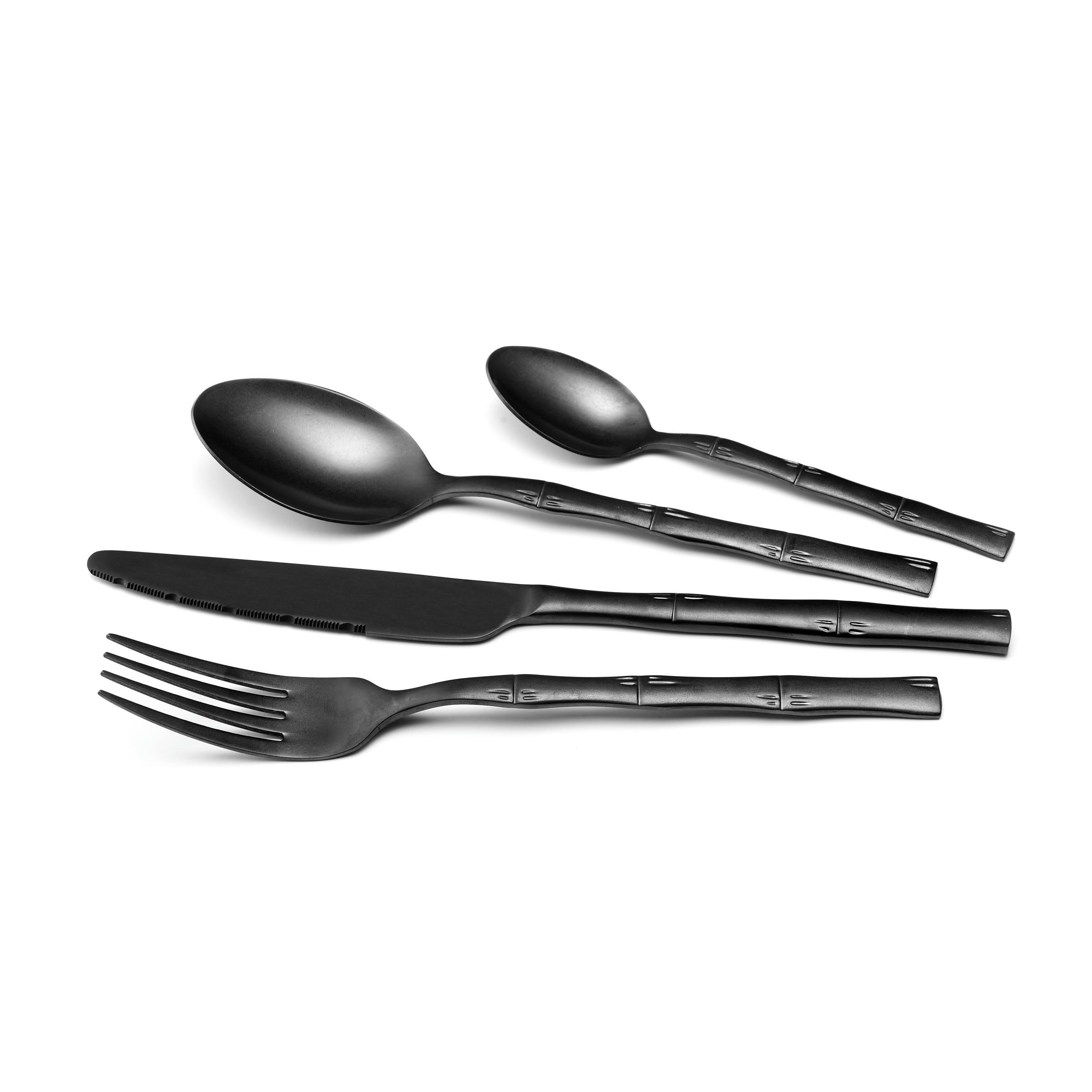 CANISSE - Ménagère 16 couverts en acier inox noir mat