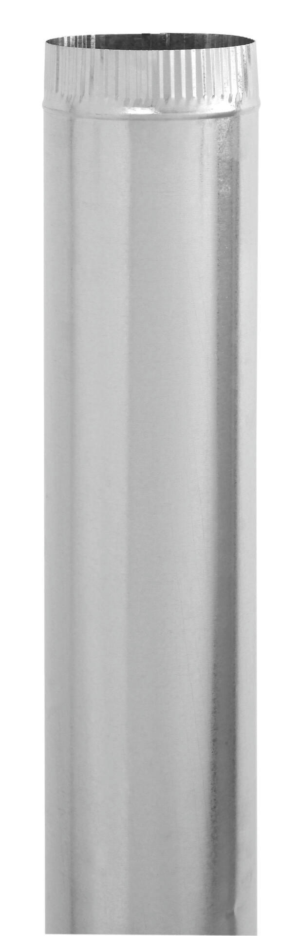 Imperial 30 Gauge Round Pipe For Warm/Cold Air, Galvanized Steel, 5-in Diameter, 30-in Length