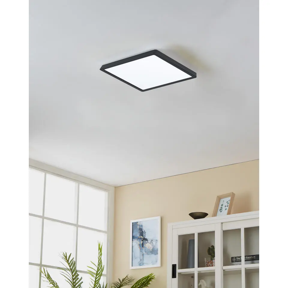 EGLO Fueva 5 Plafonni&egrave;re - LED - 28.5 cm - Zwart