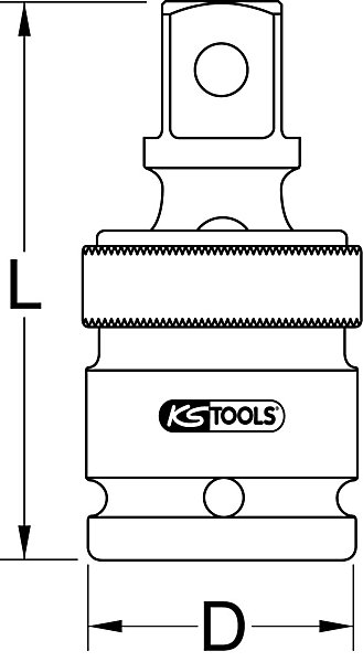 KS Tools - 515.1133 - Cardan universel à chocs 1/2'', L.67 mm