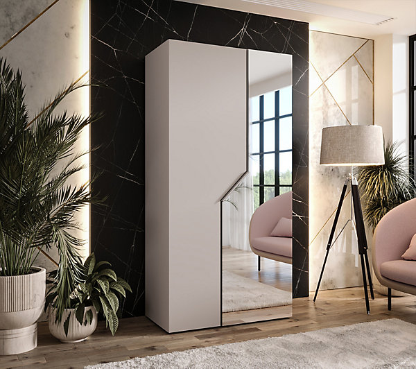 Armoire a portes battantes Andrew 2 100 x H. 202 x P. 52, 2 portes