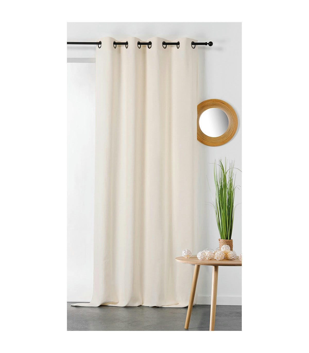 - Rideau en Chanvre 135x240cm - Taille: 135x240cm - Coloris: Ecru