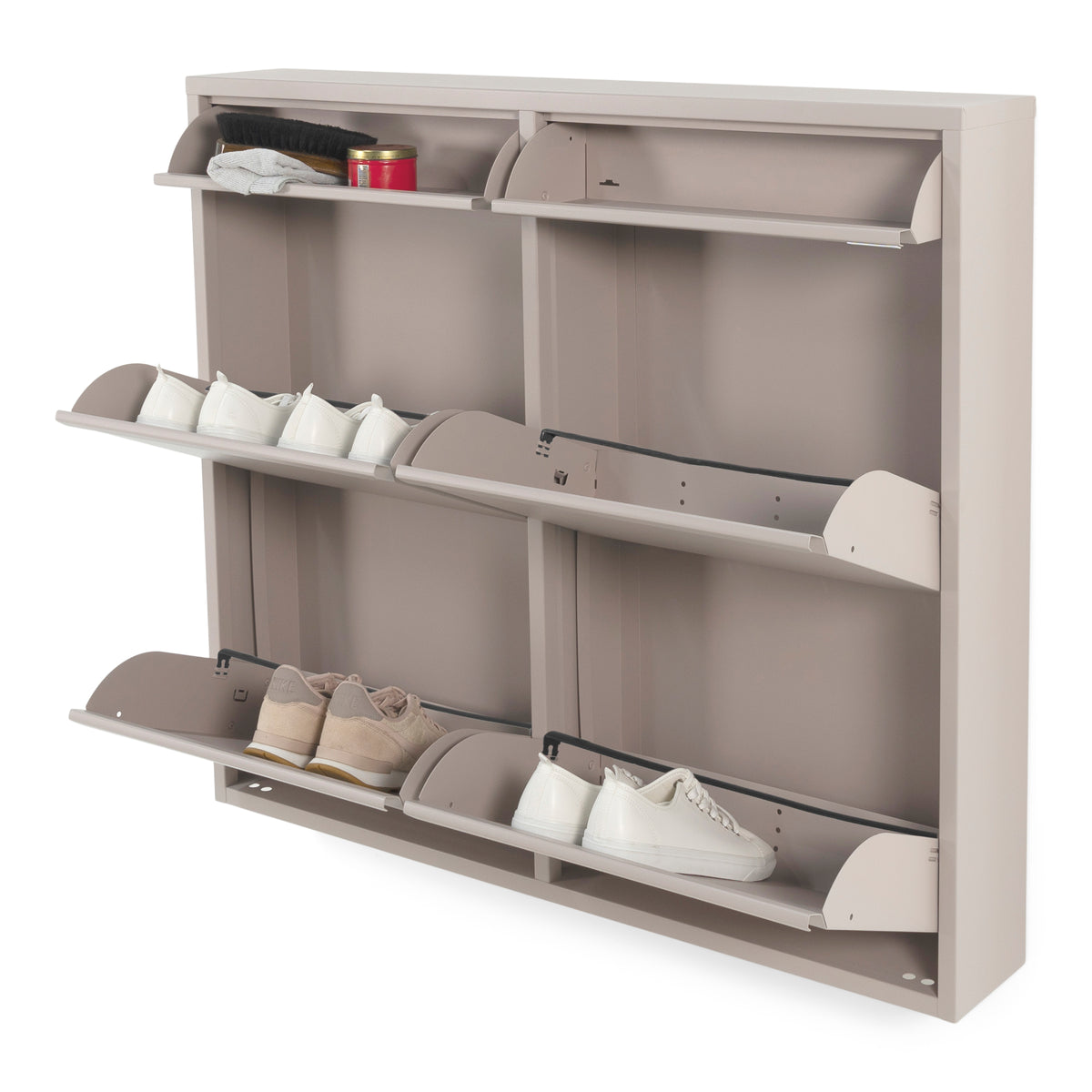 Spinder Design schoenenkast Billy 6 - Silky Taupe - 8 paar schoenen