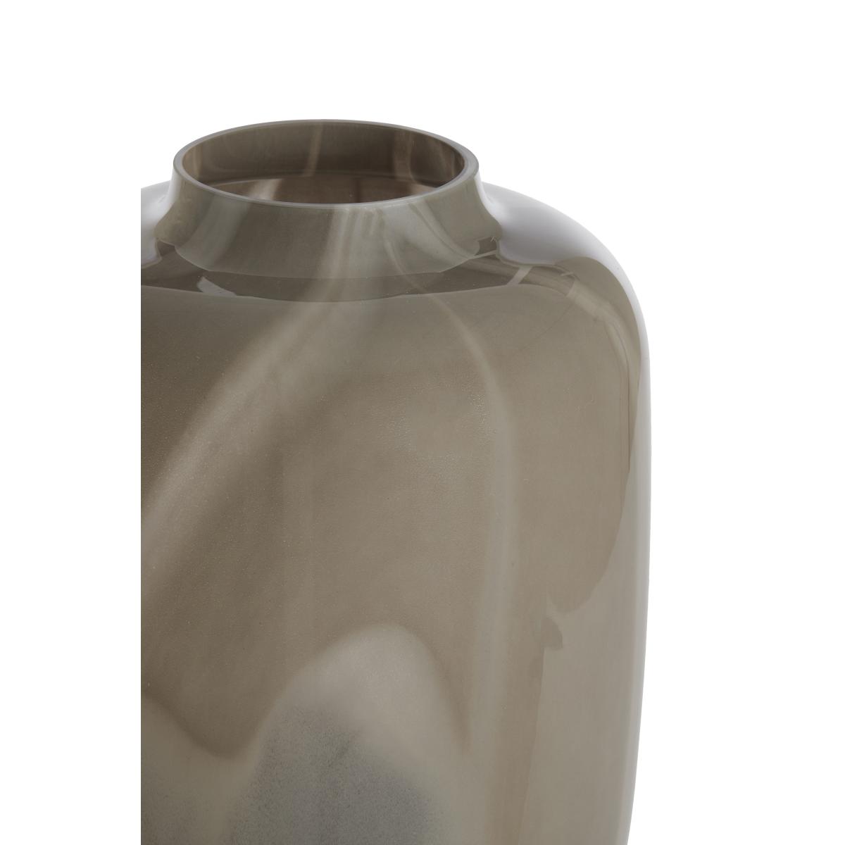 Light & Living - Kobala vaas Ø34x50 cm - glas grijs crème