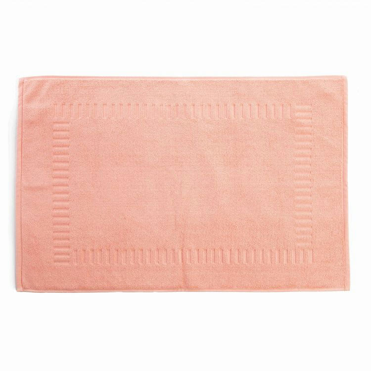 PURE SQUARE - Tapis de bain en Coton Corail 50x70 cm