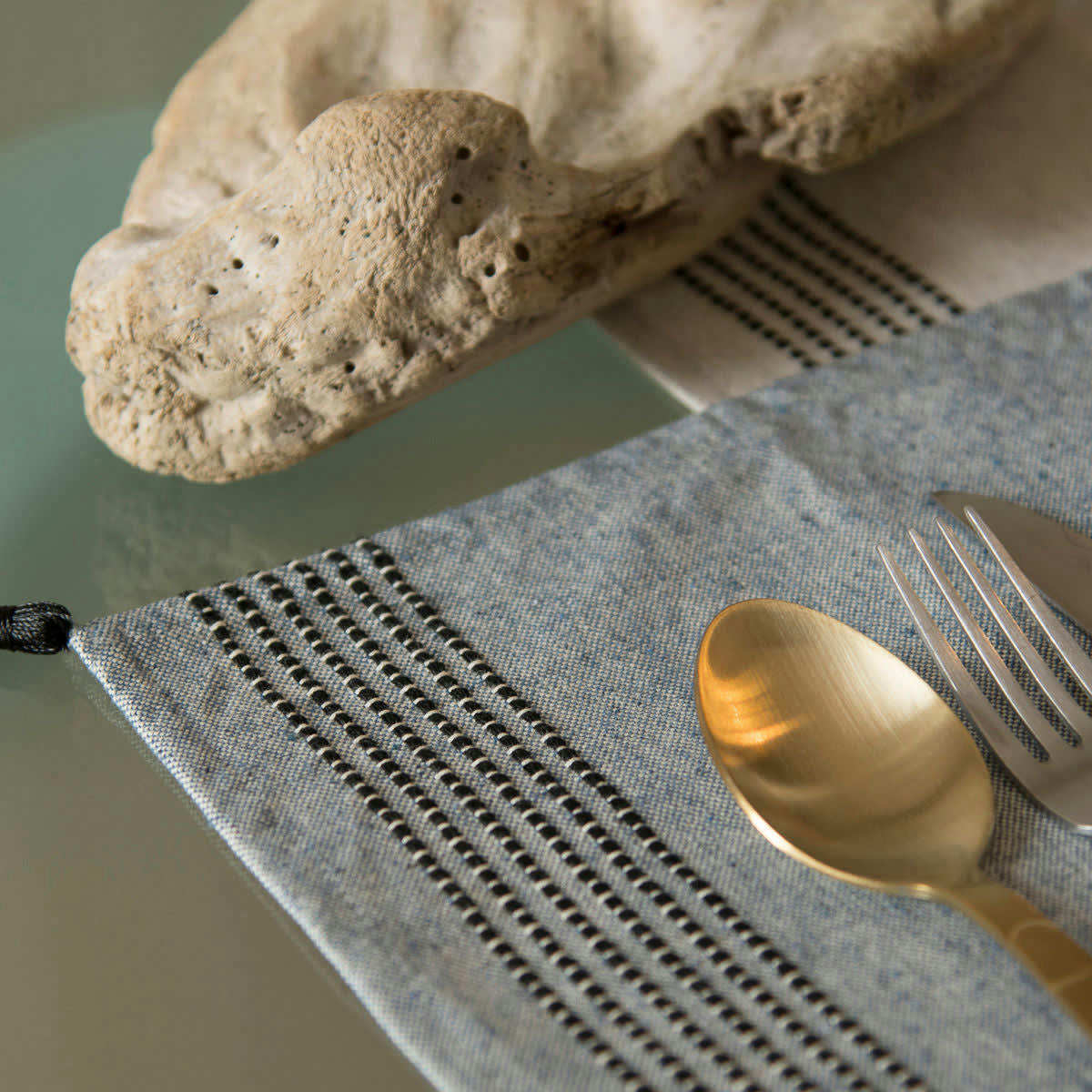 HANA - Sets de table (x4) coton  35x50 denim