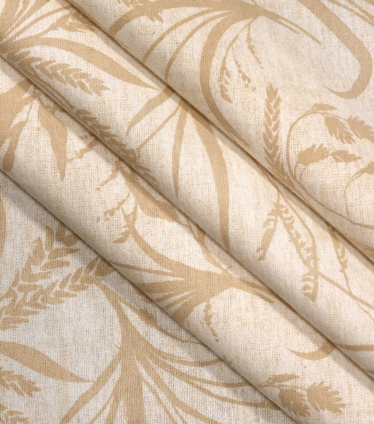 108 Brown Wheat Wide Flannel Fabric