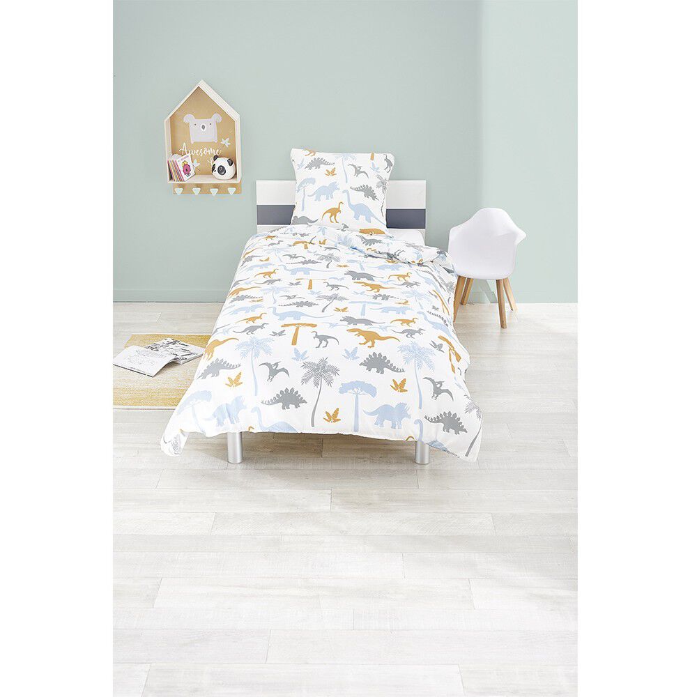 Parure de lit 1 personne avec taie d'oreiller