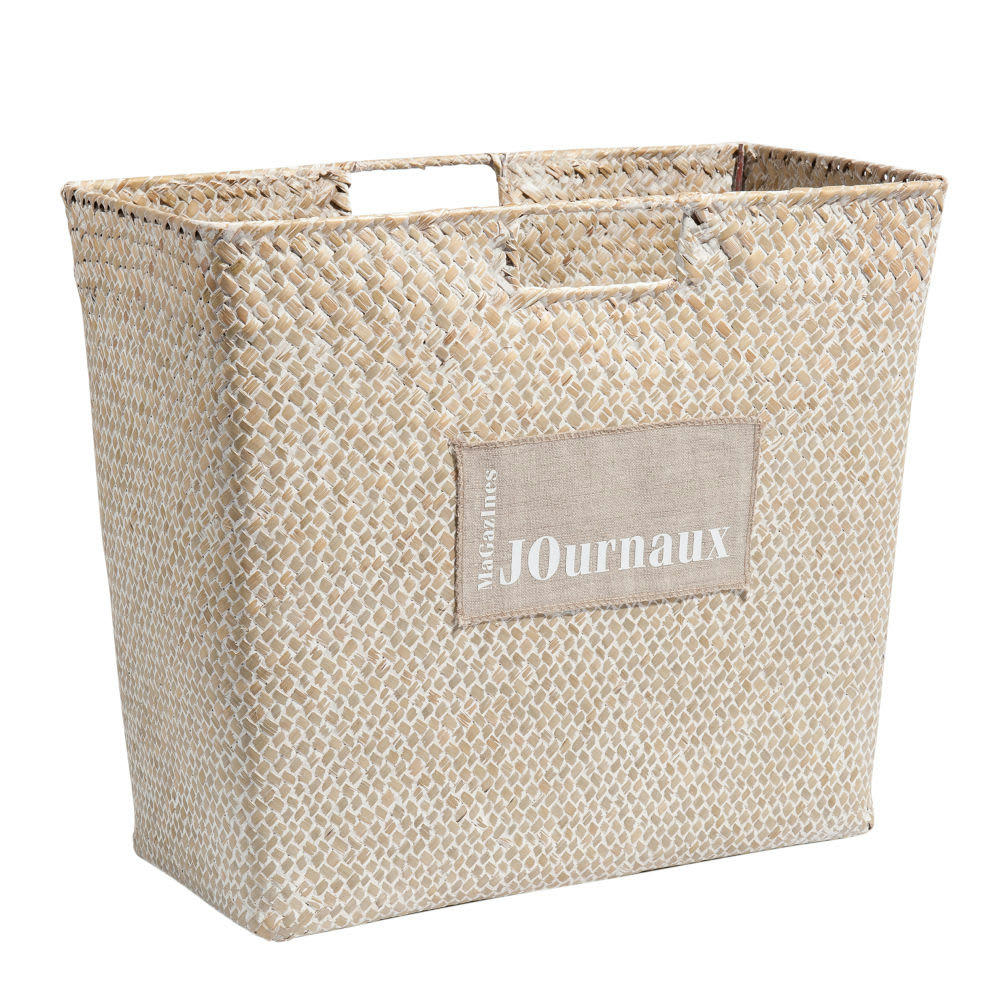 - Porte-journaux en fibre végétale blanc