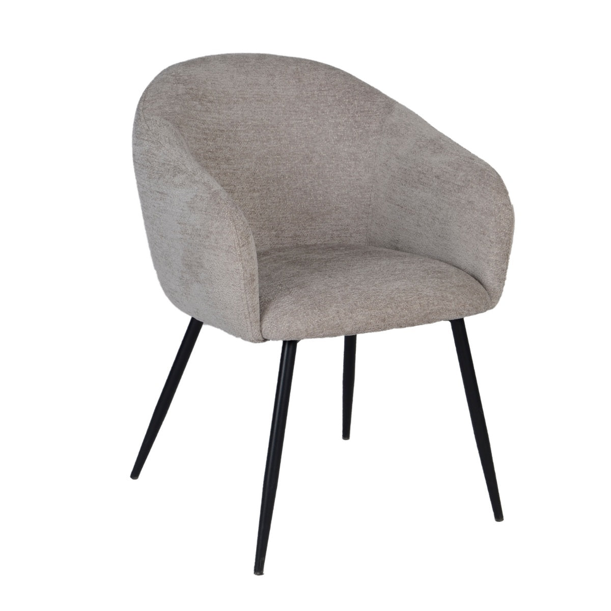 Giga Meubel Eetkamerstoel Meau - Stof/Metaal - Beige - Set van 2