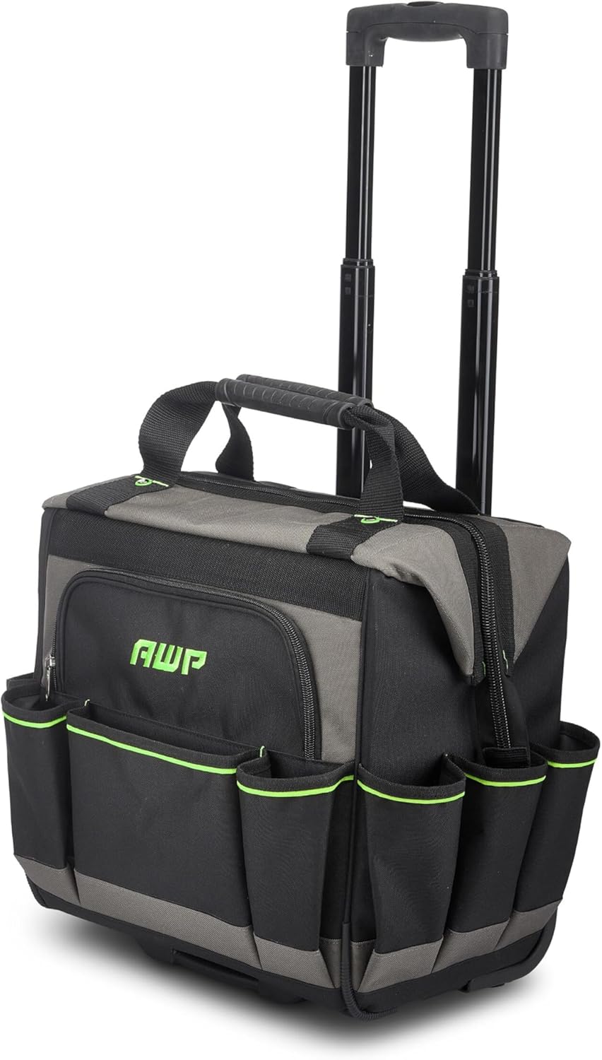 AWP Tool Bags, Premium Tool Bag, Black, Durable Tool Tote, for Professionals and Contractors