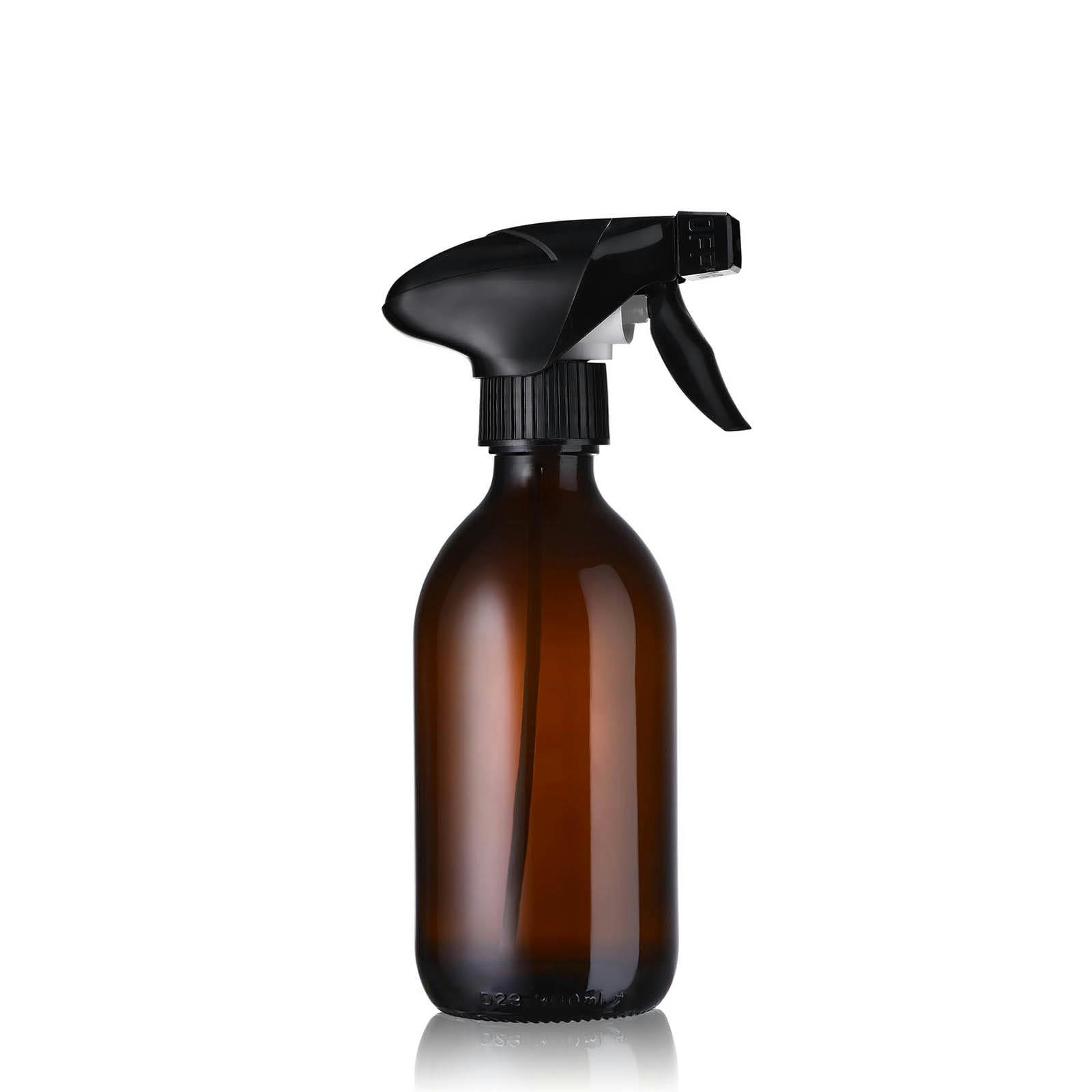 BURETTE - Flacon spray gachette noire en verre ambré 300ml