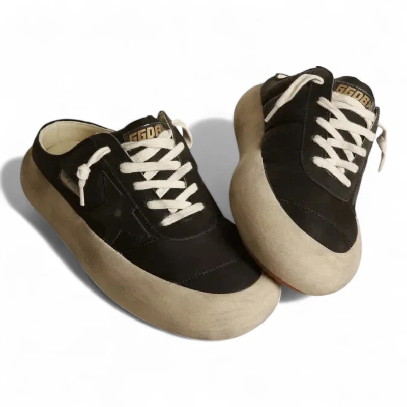 Space-Star Sabots in black nylon with black leather star