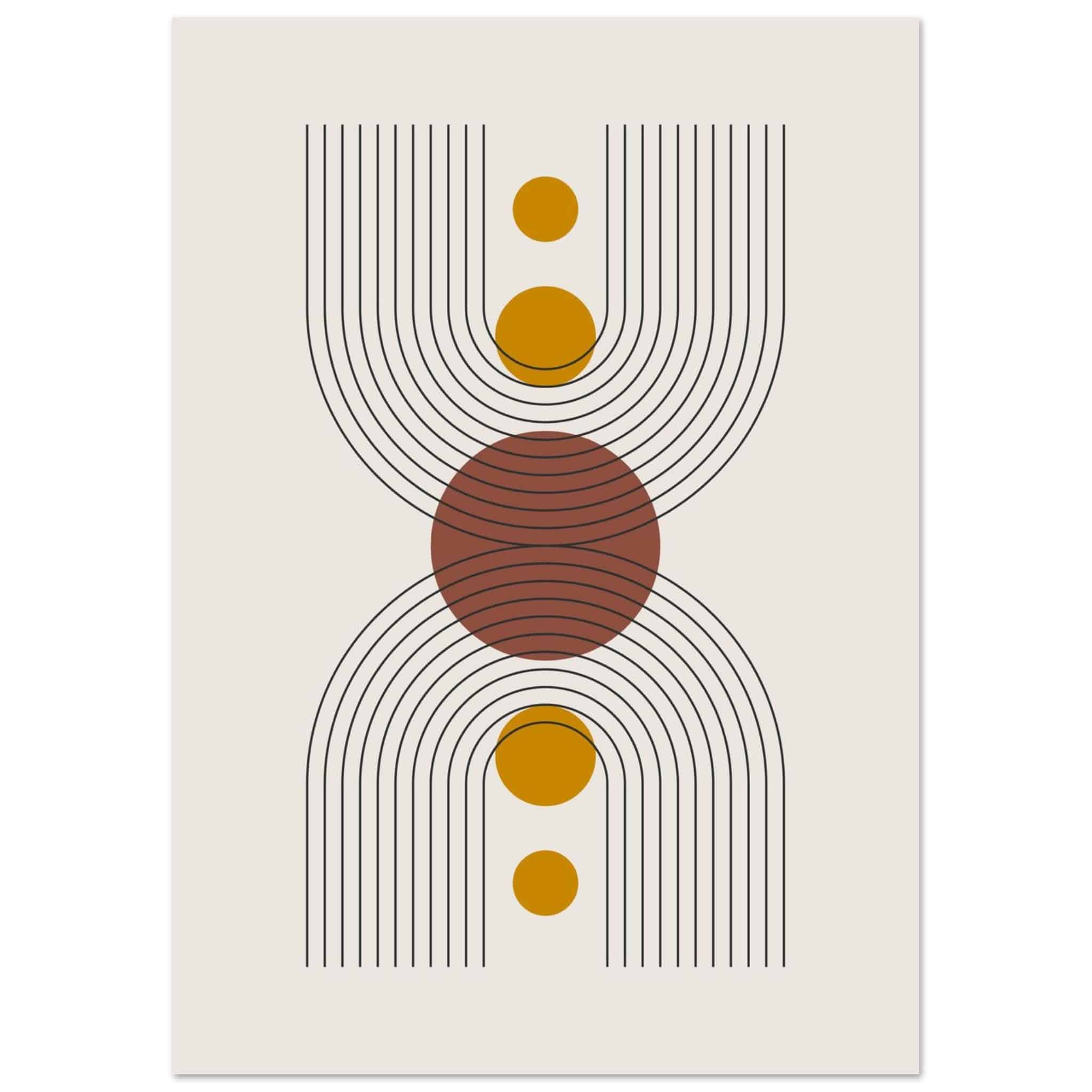 Artfulprints Boho – Centered shape  poster A4 21x29.7 cm