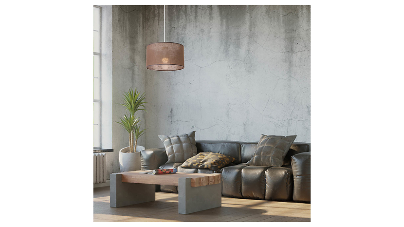 Lampa wisząca Vivian tkaninowa brązowa