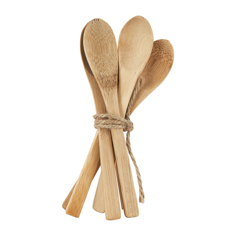 Lepels bamboe - 13.5 cm - set van 6
