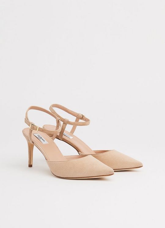 Hope Beige Suede Strappy Courts