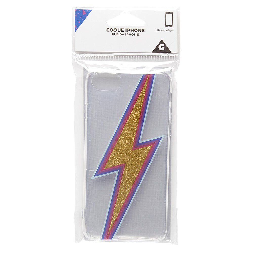 Coque de téléphone pour iphone,motif éclair, Plastique