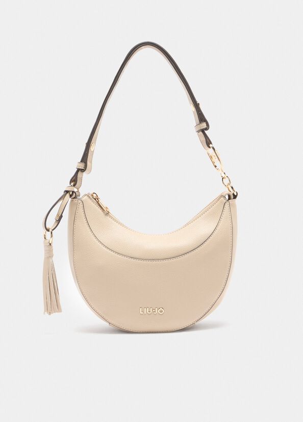 Borsa a spalla media con charm