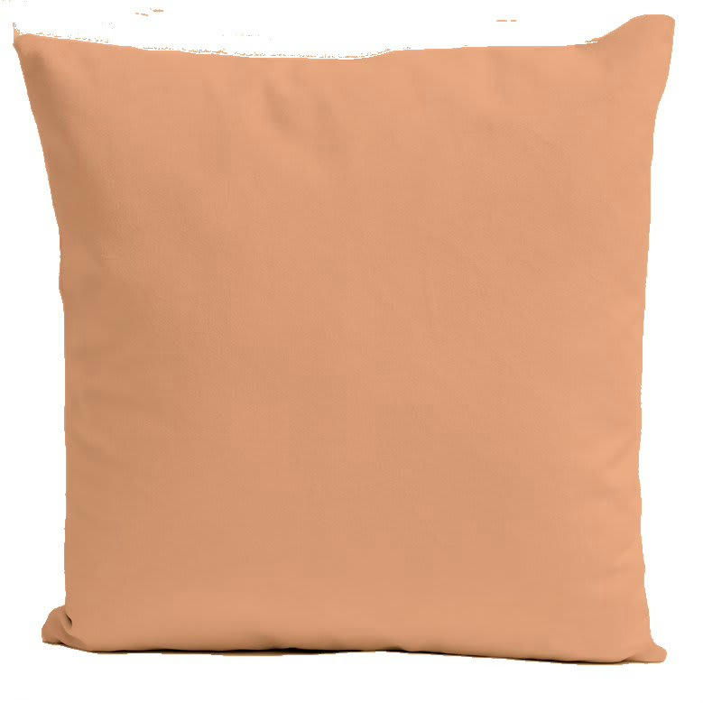 - Coussin uni velours rose pêche 40x40cm