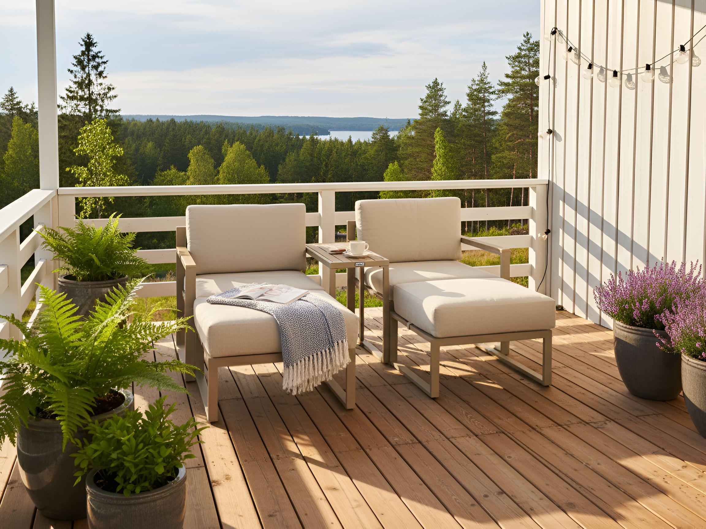 Garden Lounge Set with Table and Ottoman 2 Seater NOCI Modular Metal Beige