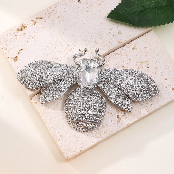 PEACH ACCESSORIES Crystal Bee Brooch