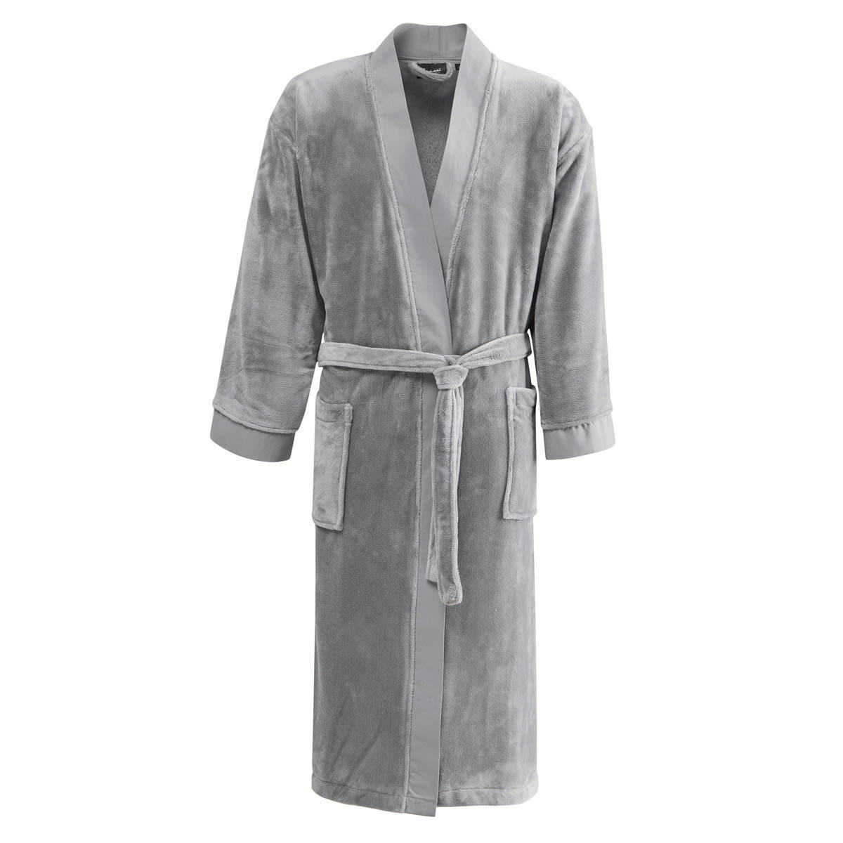 LAHTI - Peignoir kimono mixte polaire chaud  gris perle XL