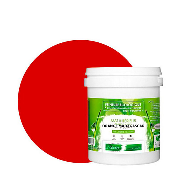 Orange Madagascar Peinture interieur aspect mat Natura - Orange Madagascar - 1L
