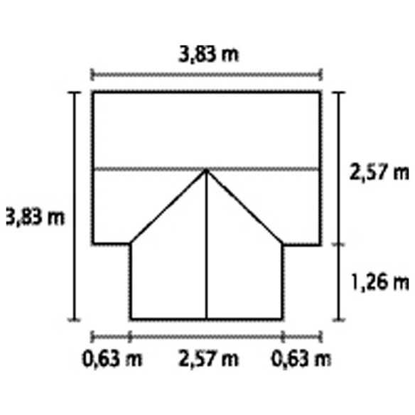 Gewächshaus »Sirona«, 13 m², Aluminium/ESG Glas, winterfest