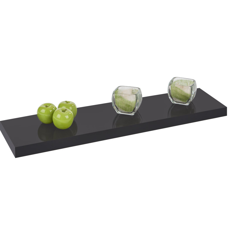 Tablette murale noire 90 x 23,5 x 3,8 cm PRACTO HOME