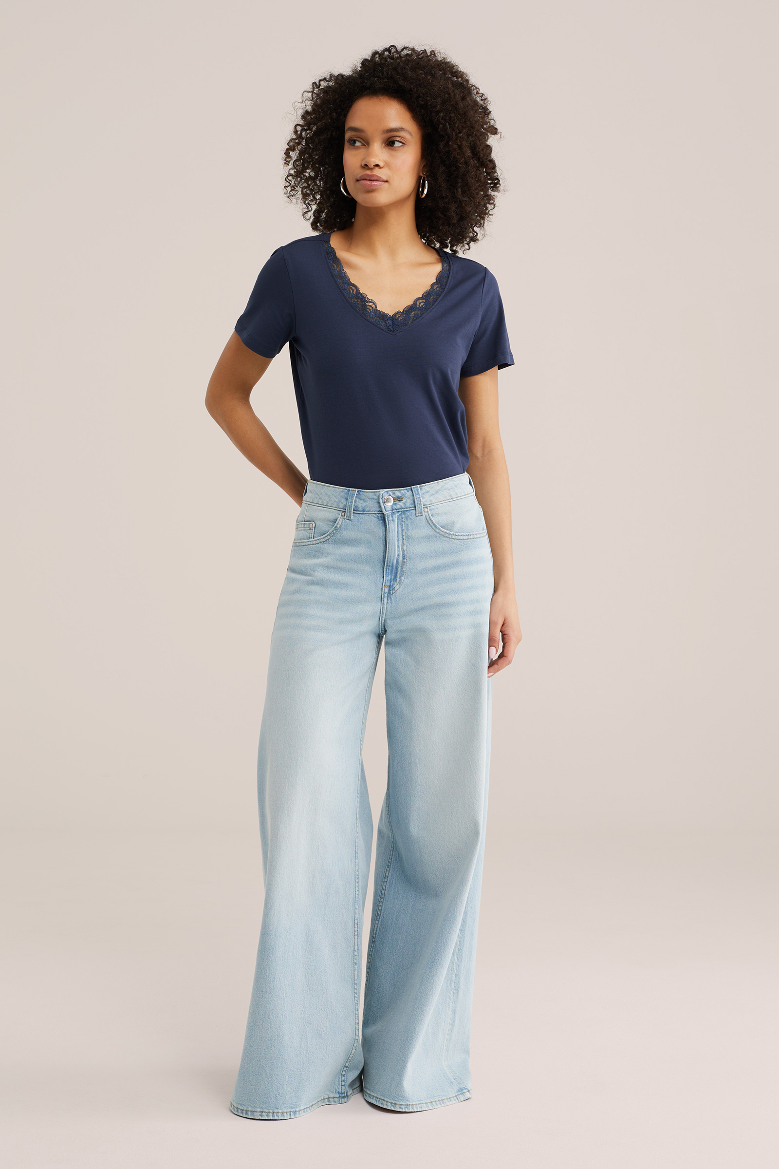 Dames T-shirt met kant