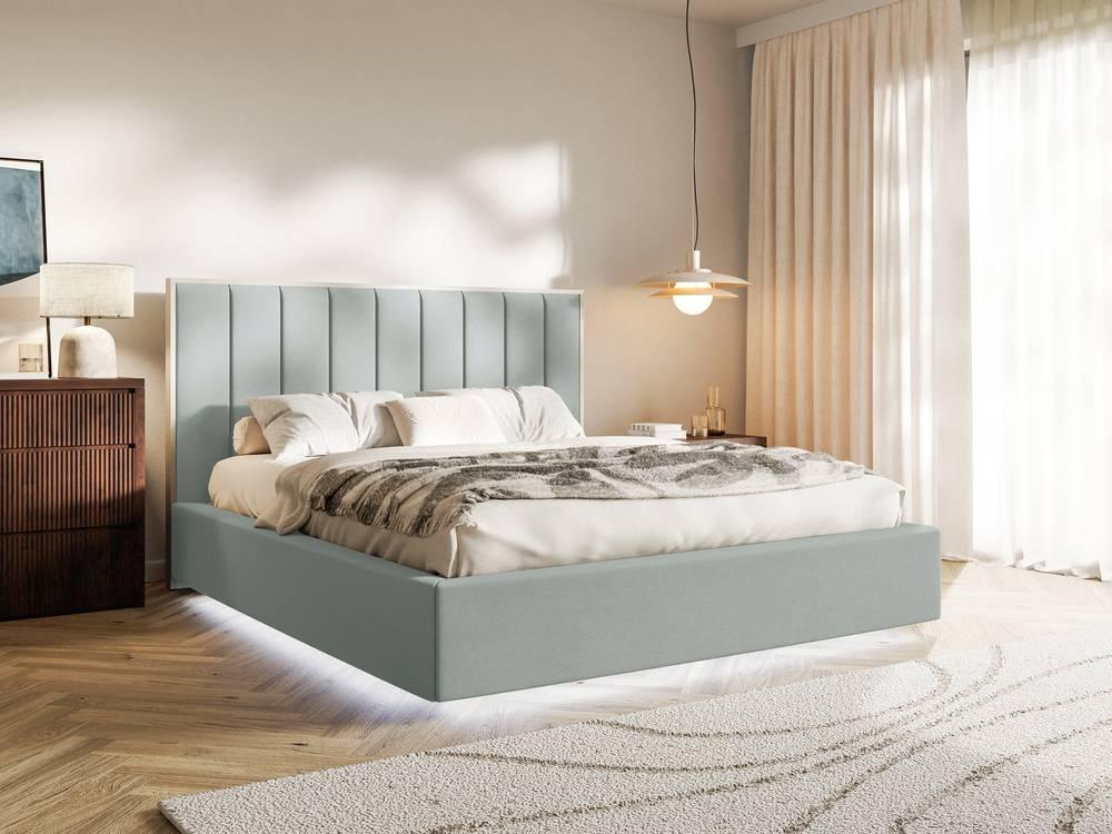 Bedframe Taavi fluweel met verlichting 180 x 200 cm