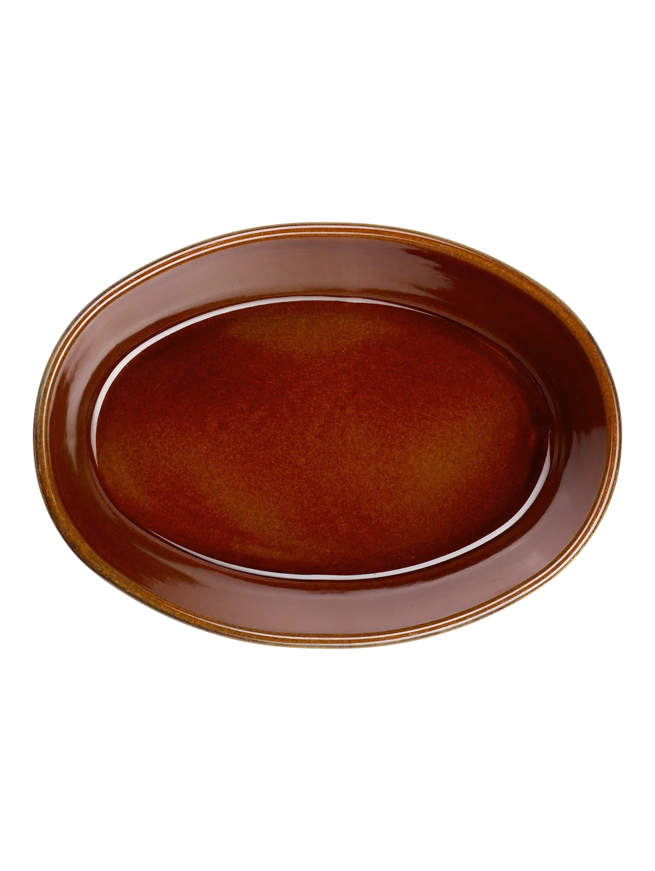 ofenform oval, brown