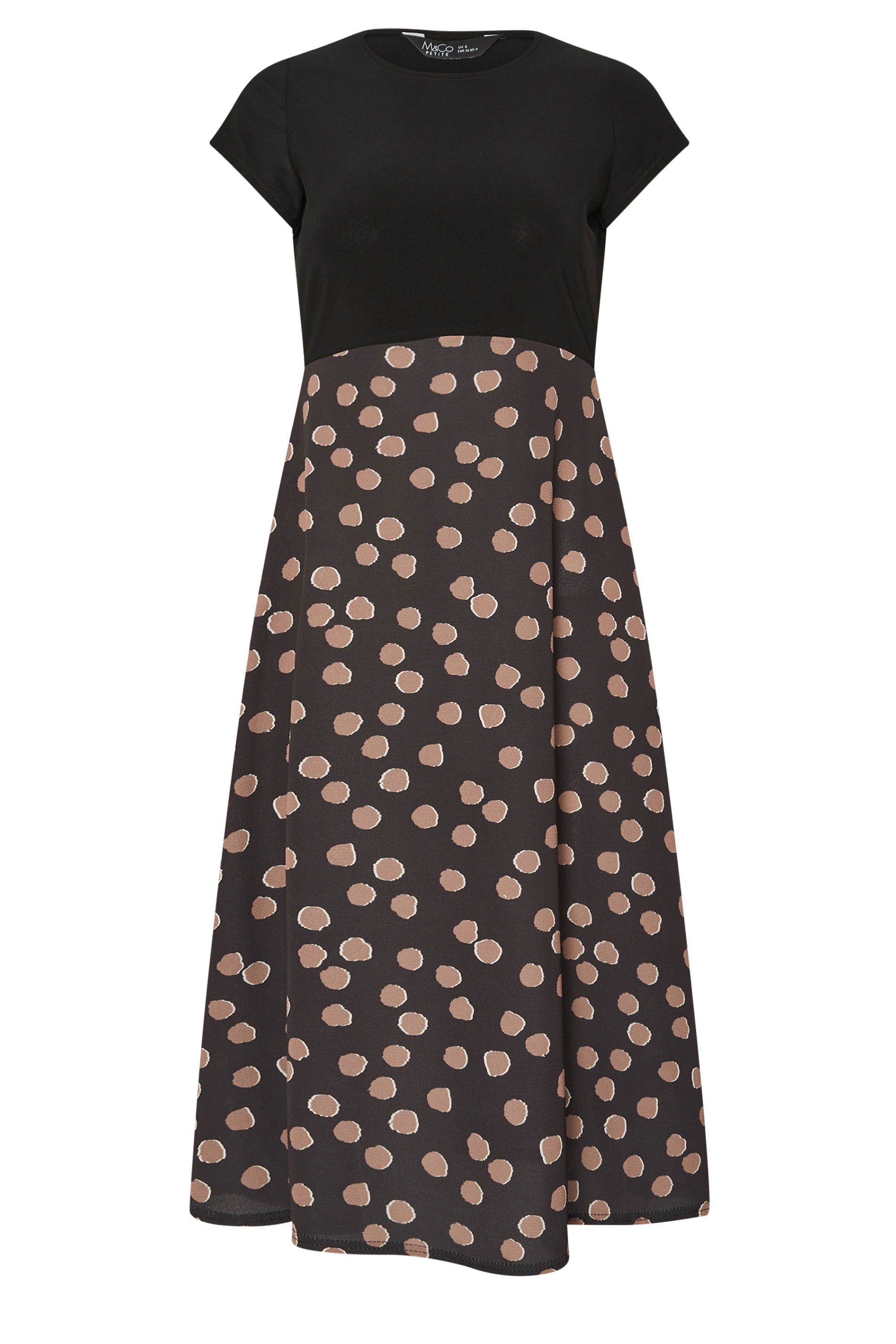 M&Co Petite 2 In 1 Spot Maxi Dress