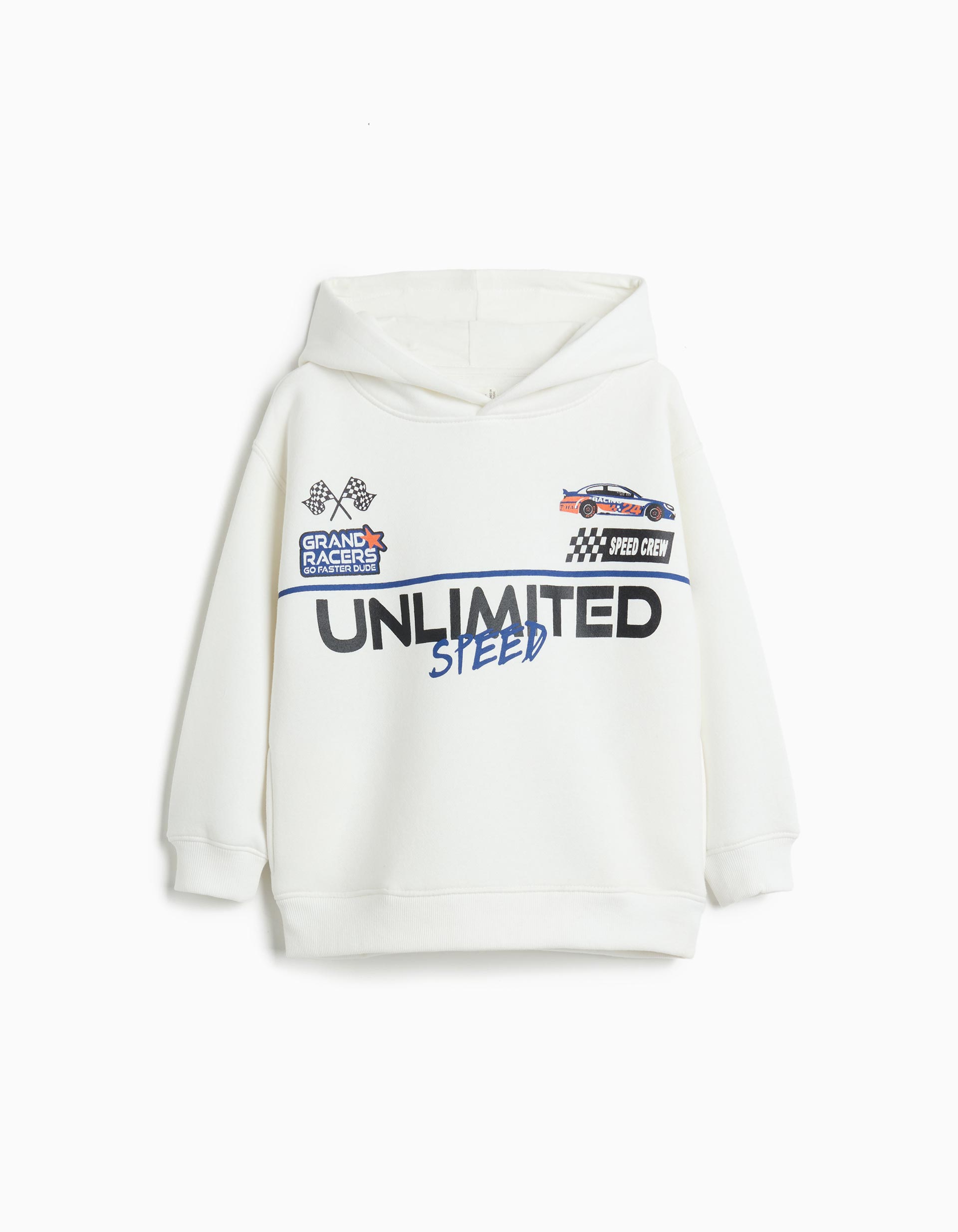 Sweatshirt com Capuz, Menino, Branco