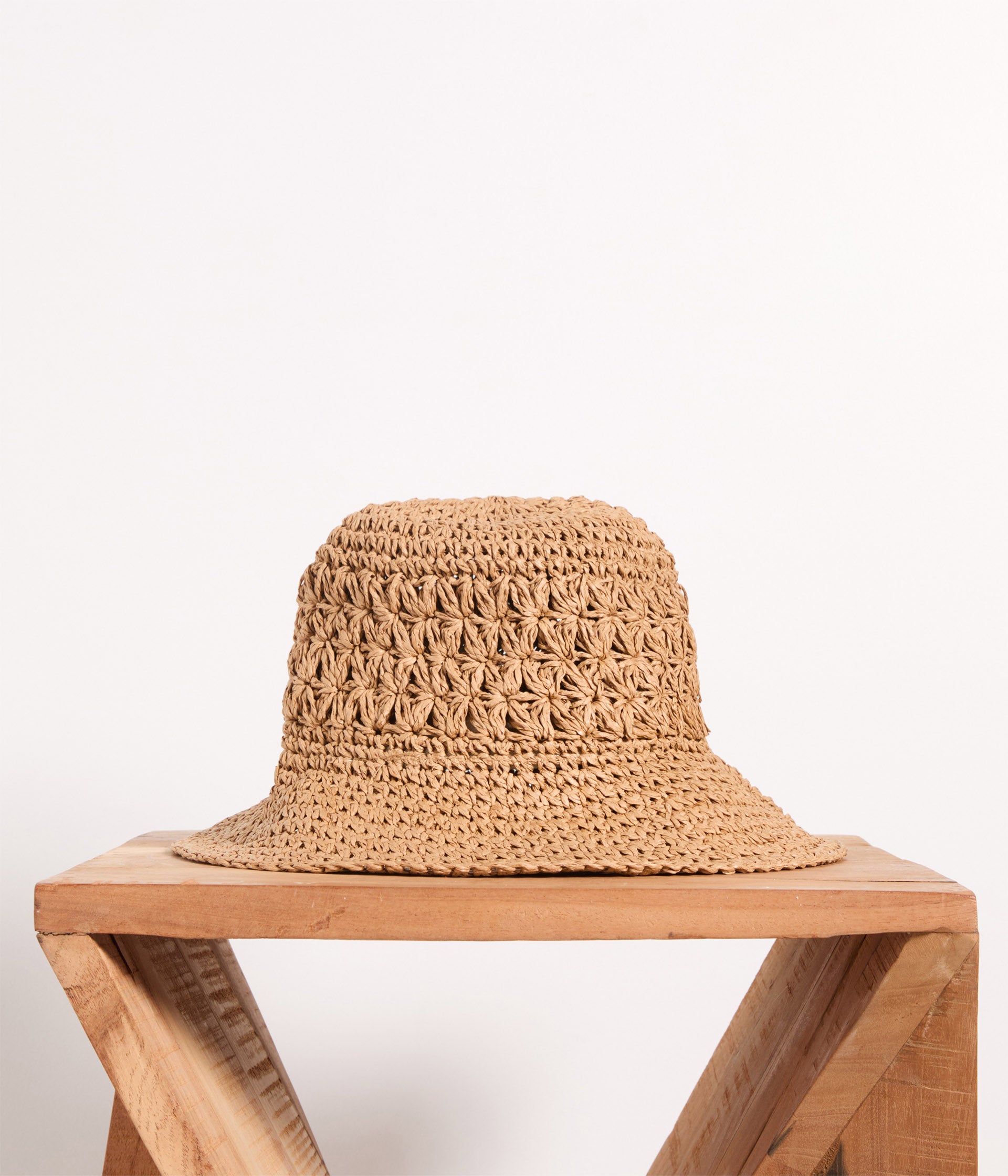 Chapeau en paille beige Tiago