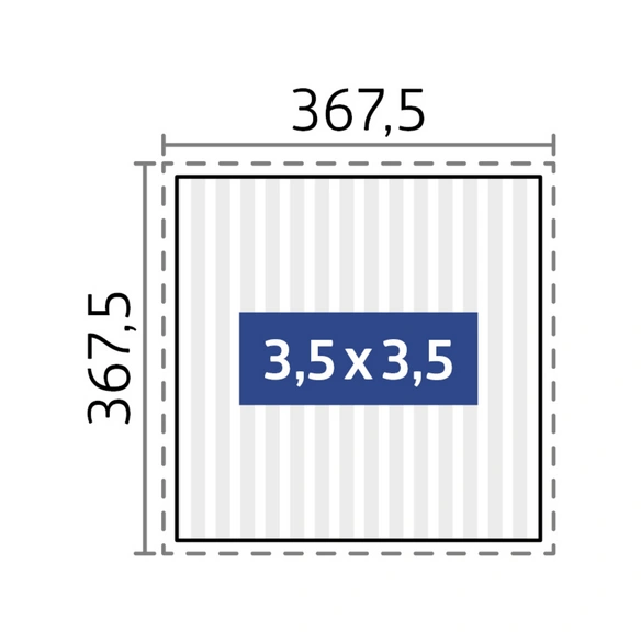Pergola »Gr. 3,5x3,5«, BxHxT: 367,5 x 255 x 367,5 cm, silber-metallic