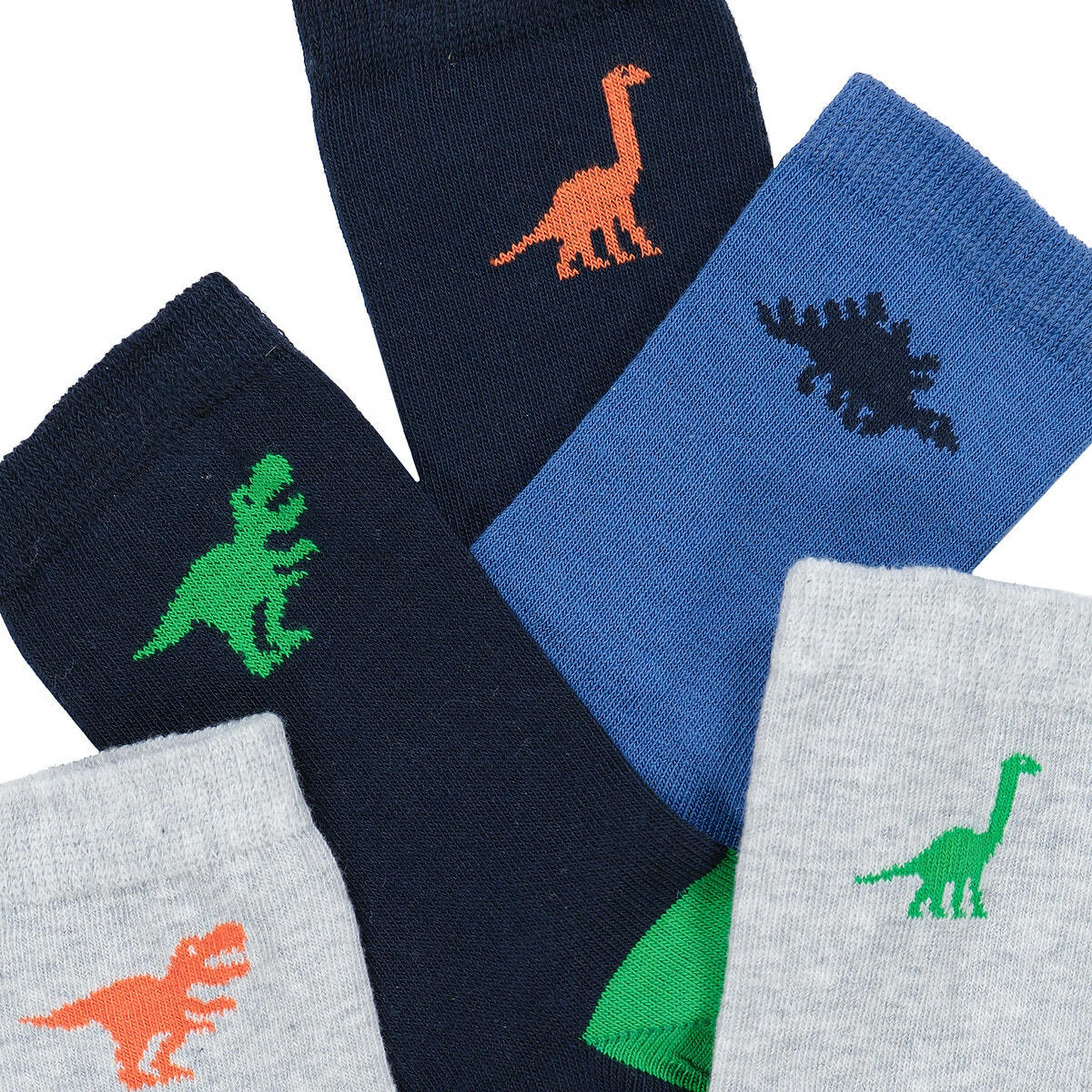 Lot de 5 chaussettes fantaisie, motif dinosaure