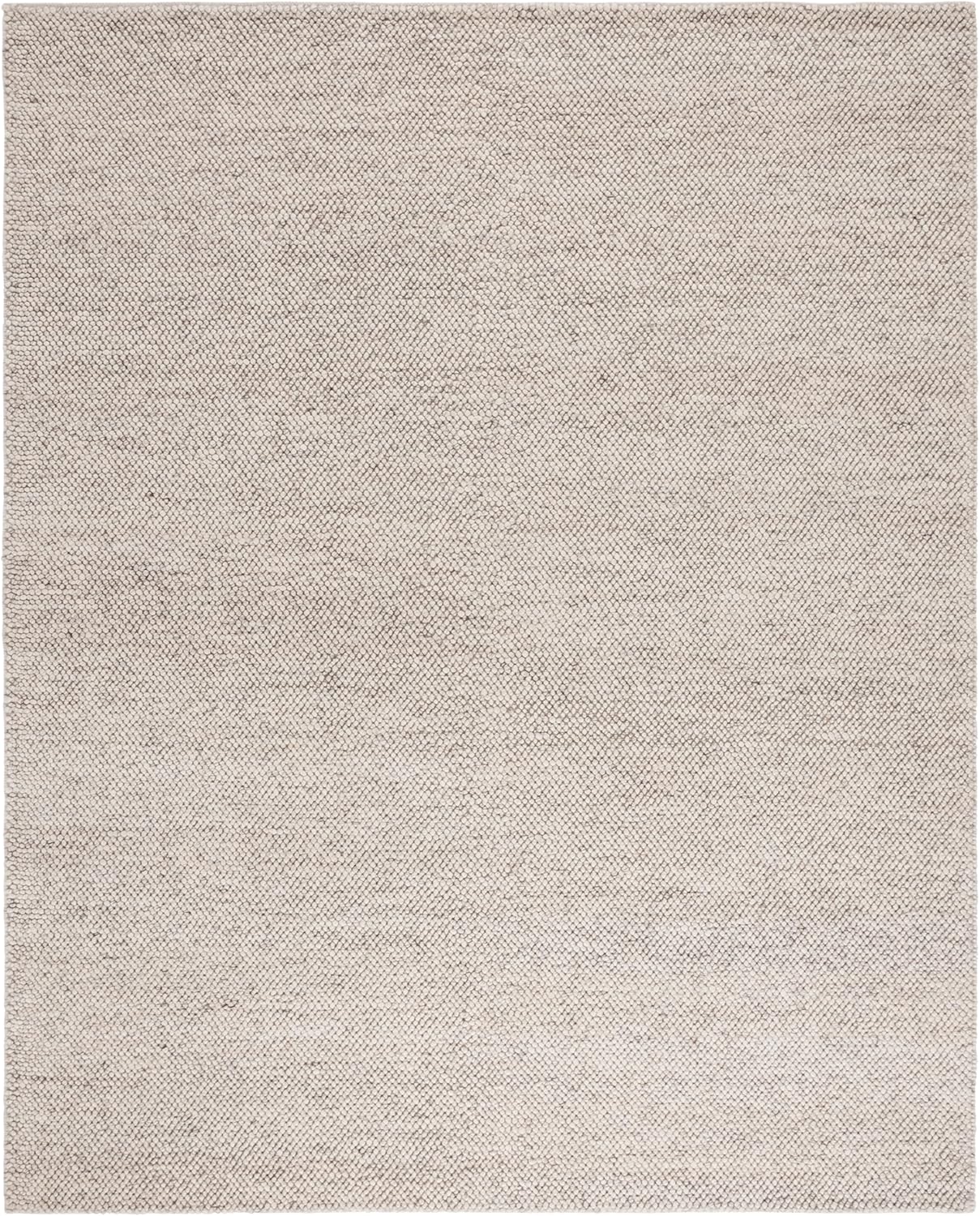 SAFAVIEH Area Rug 8x10 - Natura Collection - Large - Grey & Ivory, Handmade Wool Blend, Textured Design, Ideal for Living Room, Bedroom, Dining Space (NAT425F)