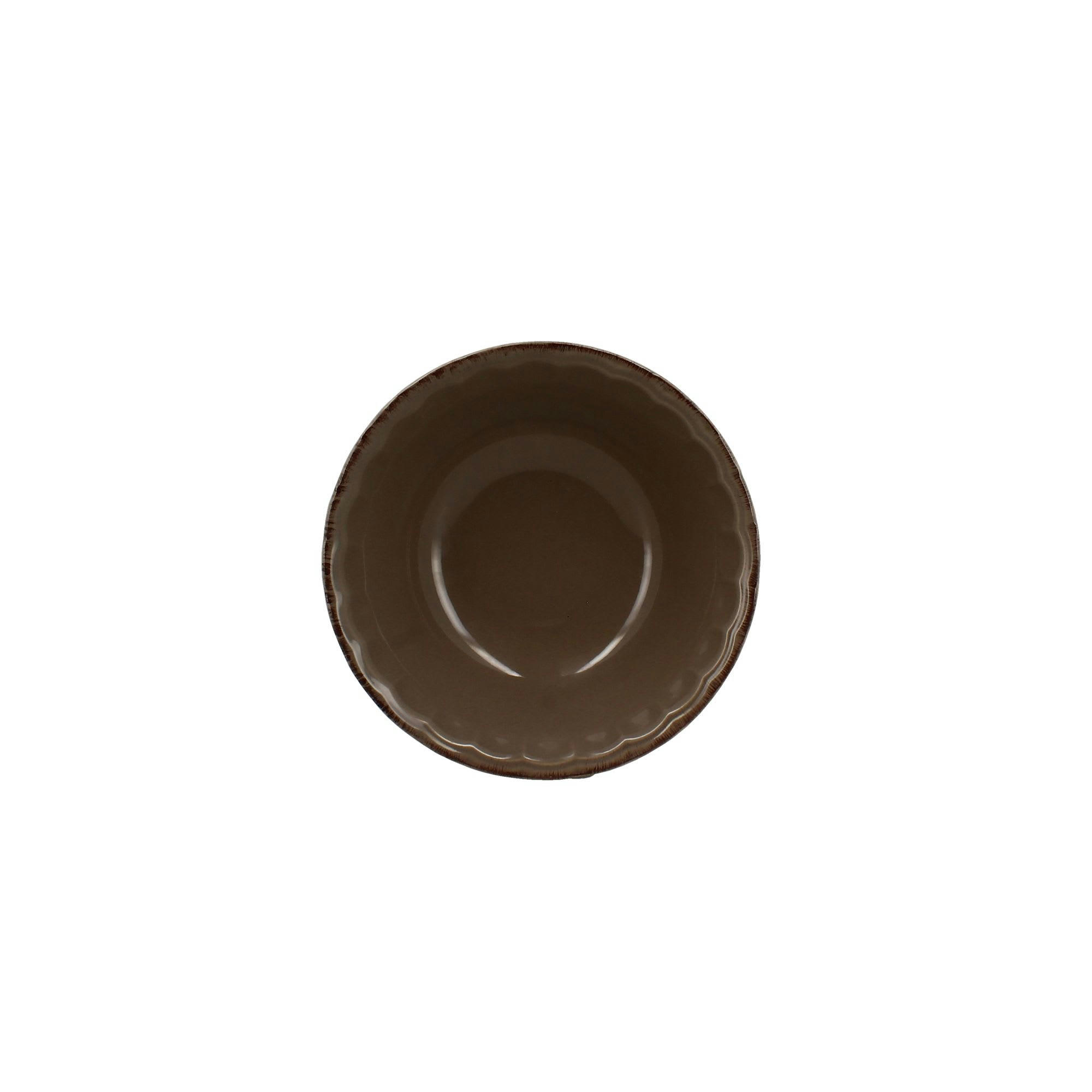 FESTON - Lot de 6 coupelles en grès marron 18,5cm