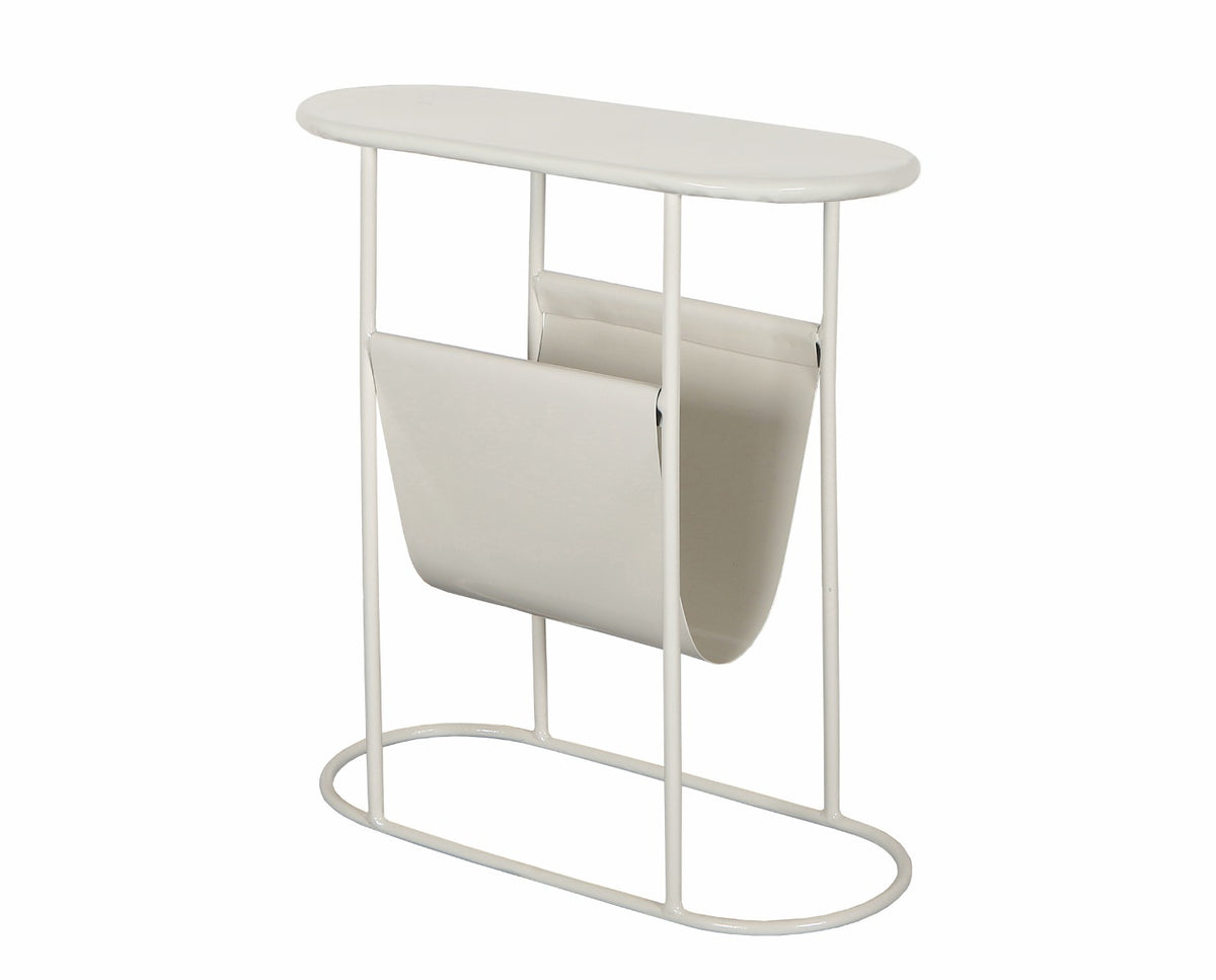 Brix bijzettafel Luna - wit - 24x53.5x57.5