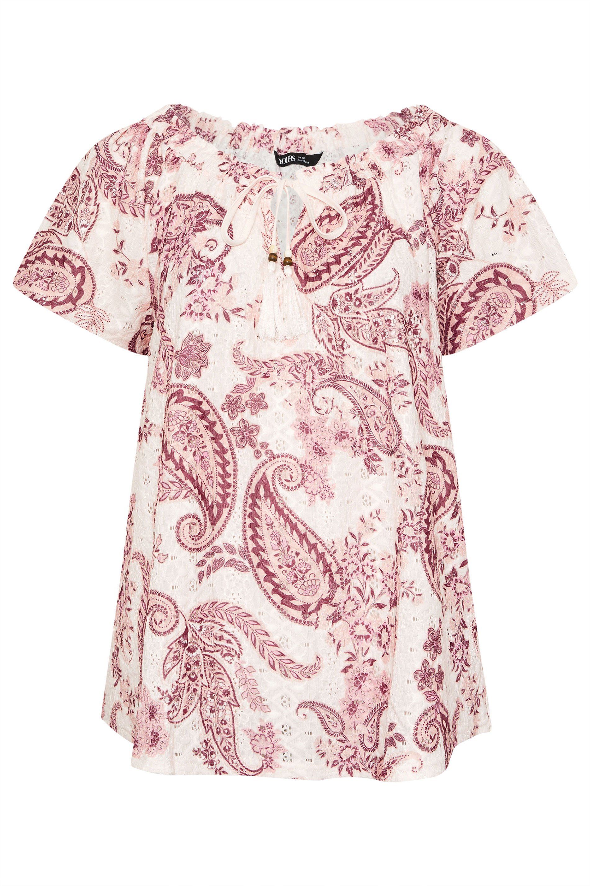 Yours Paisley Broderie Anglaise Top